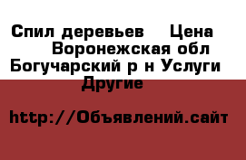 Спил деревьев  › Цена ­ 250 - Воронежская обл., Богучарский р-н Услуги » Другие   